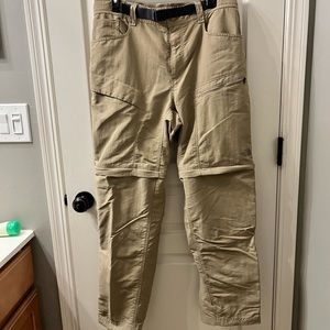 The North Face Men's Tan Convertible Pants.  Size M (fits like a 32-33)